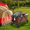 Costway Heavy-Duty Wagon Cart with Adjustable Handlebar Bottle Holders & Storage Pocket Coffee/Grey